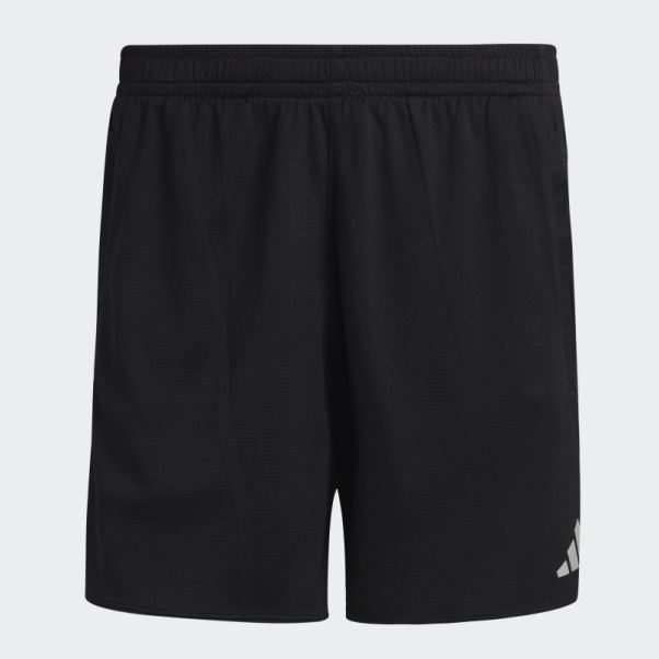 Short Adidas Run Icon 3 Bar Logo Noir