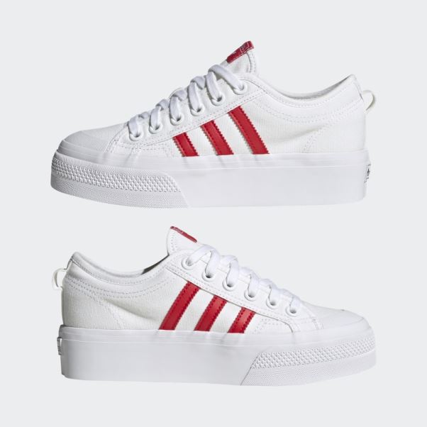 Adidas Nizza Plate-forme Chaussures écarlate