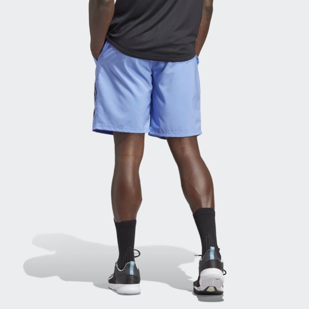 Short De Tennis Club 3 Bandes Adidas Bleu
