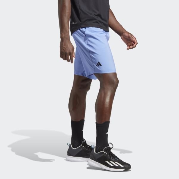Short De Tennis Club 3 Bandes Adidas Bleu