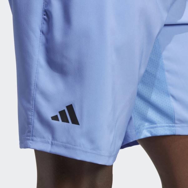 Short De Tennis Club 3 Bandes Adidas Bleu