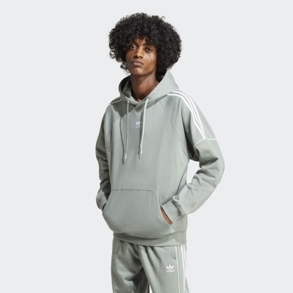 Sweat à Capuche Adidas Rekive Vert Argent Chaud