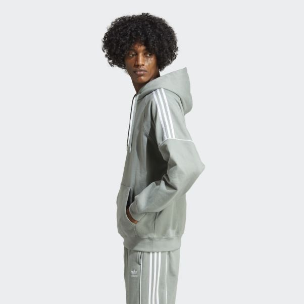 Sweat à Capuche Adidas Rekive Vert Argent Chaud
