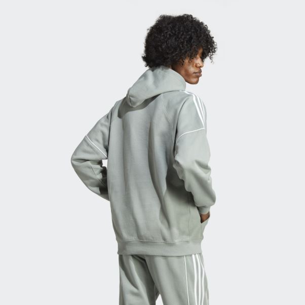 Sweat à Capuche Adidas Rekive Vert Argent Chaud