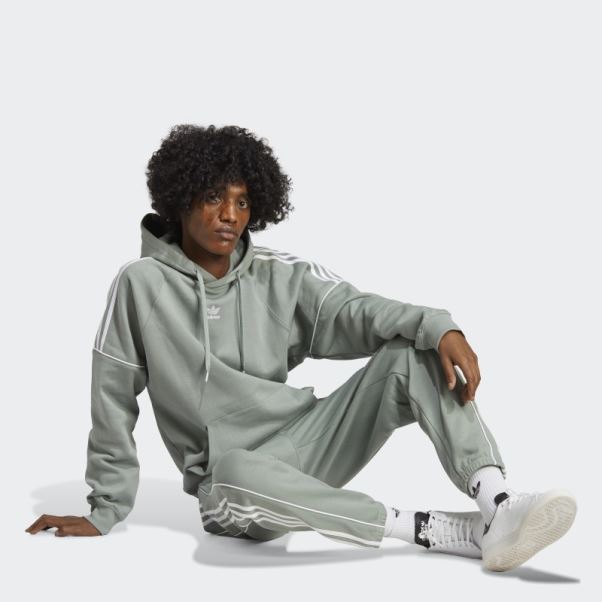 Sweat à Capuche Adidas Rekive Vert Argent Chaud