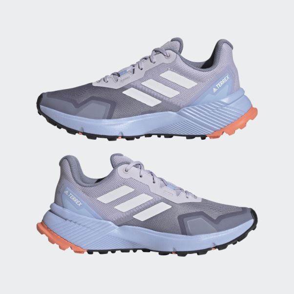 Chaussures De Course Sur Sentier Terrex Soulstride Adidas Argent Violet