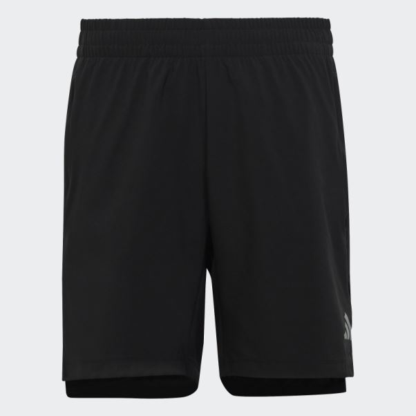 Short Tissé Adidas Aeroready à 3 Bandes Noir