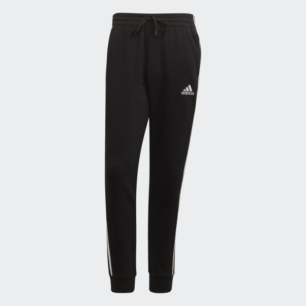 Pantalon Fuselé à 3 Bandes En Molleton Essentials Noir Adidas