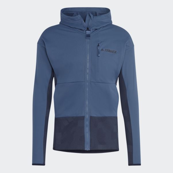 Adidas Terrex Zupahike Veste Polaire à Capuche Acier