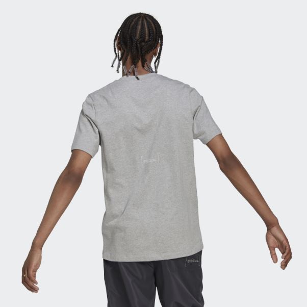 T-shirt Adidas Classique Gris Moyen