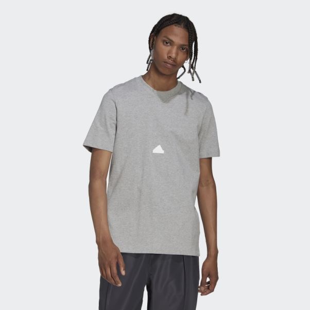 Tee Shirt Classique Gris Moyen Adidas