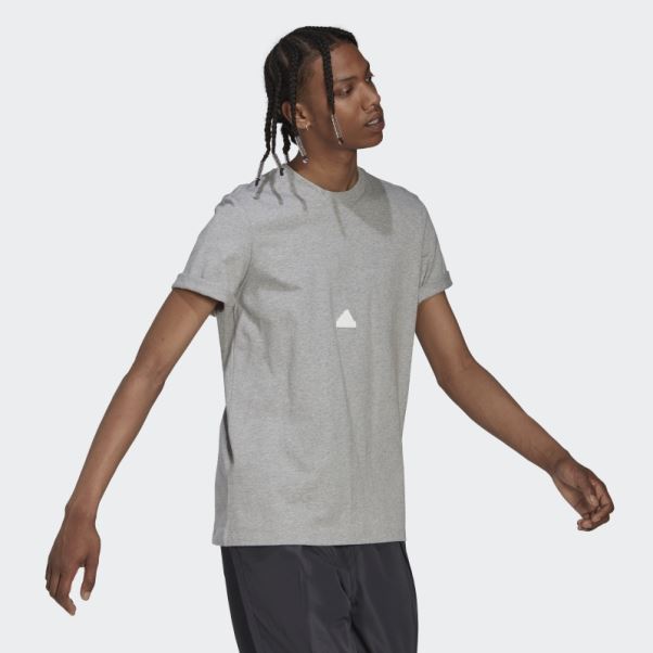 Tee Shirt Classique Gris Moyen Adidas