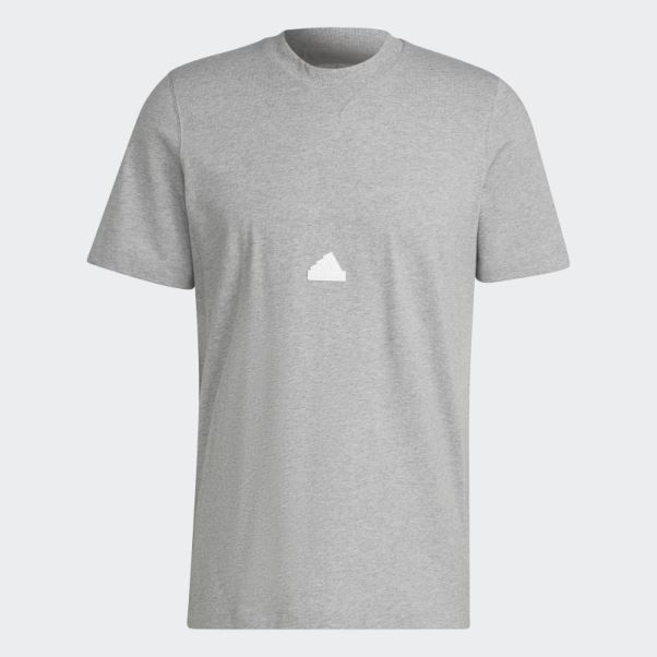 Tee Shirt Classique Gris Moyen Adidas