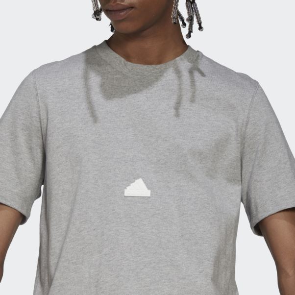 Tee Shirt Classique Gris Moyen Adidas