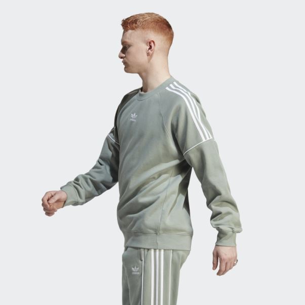 Sweat Adidas Rekive Crew Vert Argent Mode