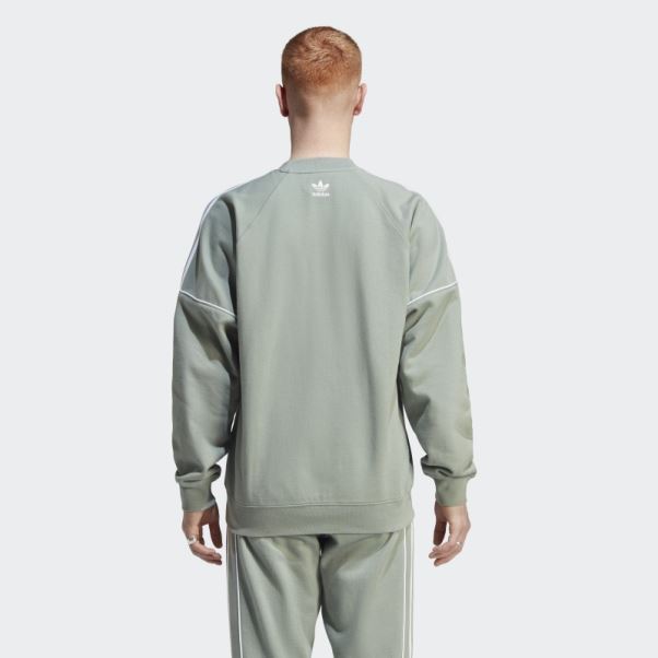 Sweat Adidas Rekive Crew Vert Argent Mode
