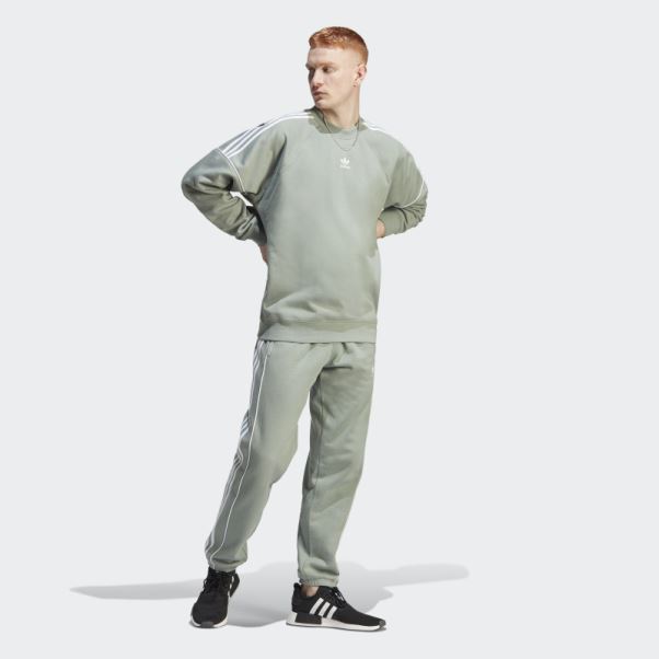 Sweat Adidas Rekive Crew Vert Argent Mode