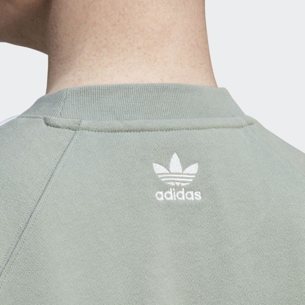 Sweat Adidas Rekive Crew Vert Argent Mode
