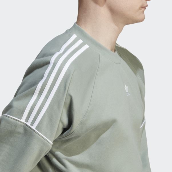 Sweat Adidas Rekive Crew Vert Argent Mode