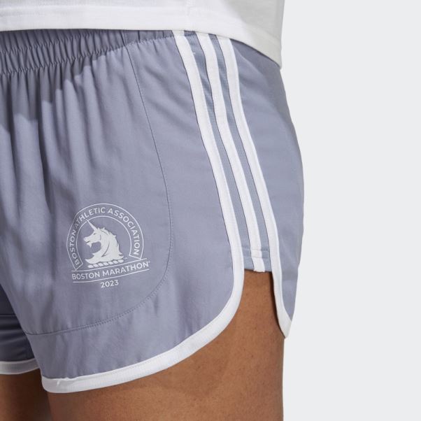 Boston Marathon 2023 M20 Short De Course Adidas Argent Violet