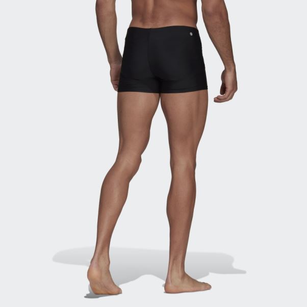 Boxer De Bain Uni Noir Adidas