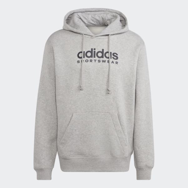 Adidas All Szn Polaire Graphique Sweat à Capuche Gris Moyen