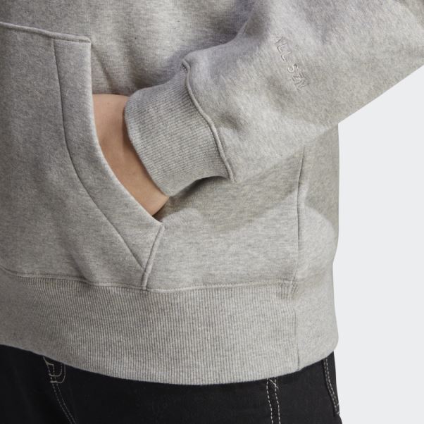 Adidas All Szn Polaire Graphique Sweat à Capuche Gris Moyen