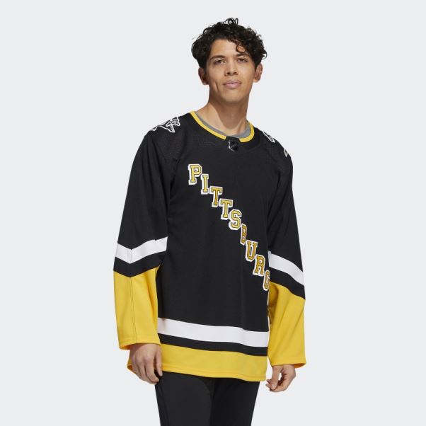 Maillot Pingouins Away Authentique Adidas Noir