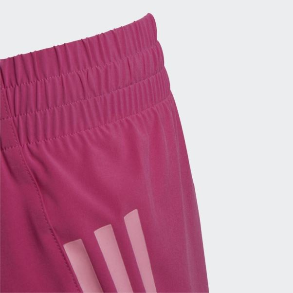 Adidas Training Aeroready Short Taille Haute Tissé à 3 Bandes Fuchsia