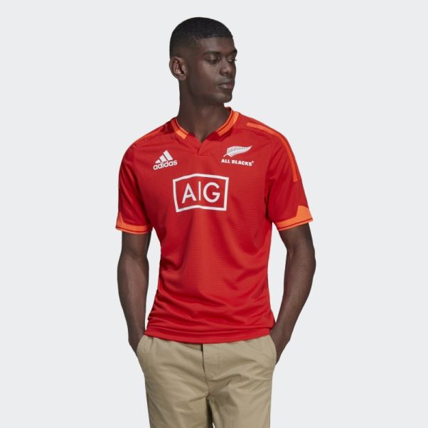 Adidas Rouge All Blacks Rugby Prime Blue Maillot D'entraînement Réplique