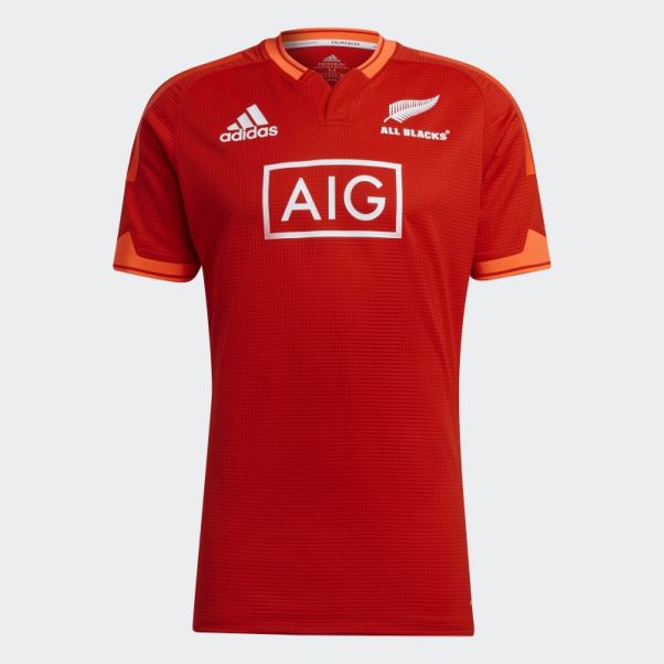 Adidas Rouge All Blacks Rugby Prime Blue Maillot D'entraînement Réplique