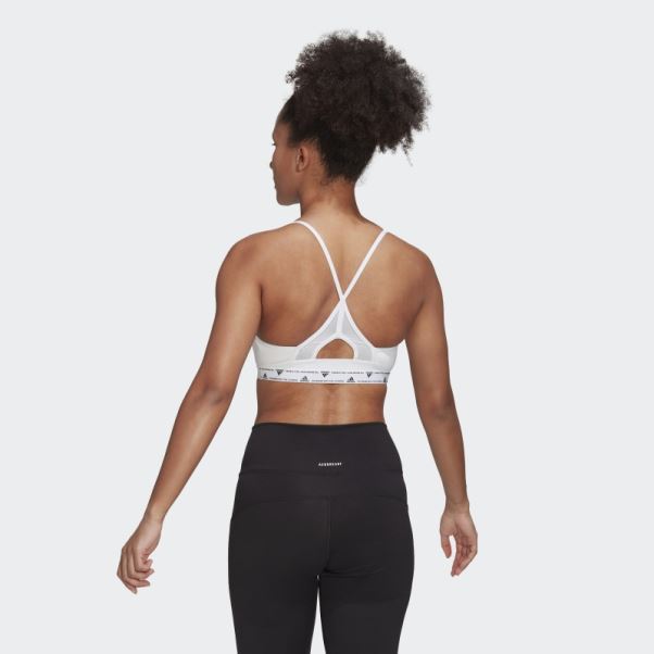 Soutien-gorge Léger Adidas Aeroreact Training Blanc