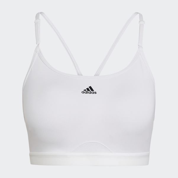 Soutien-gorge Léger Adidas Aeroreact Training Blanc