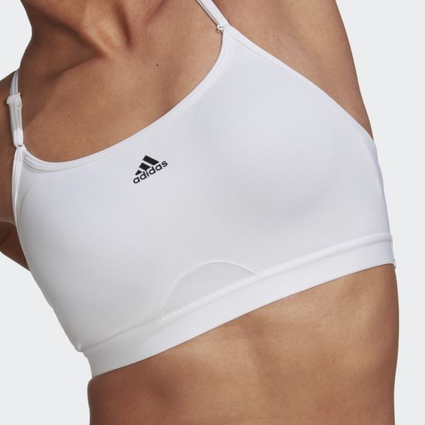 Soutien-gorge Léger Adidas Aeroreact Training Blanc