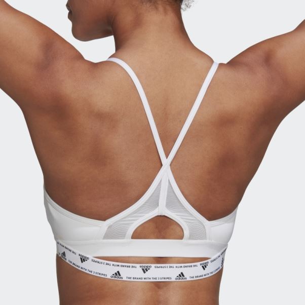 Soutien-gorge Léger Adidas Aeroreact Training Blanc