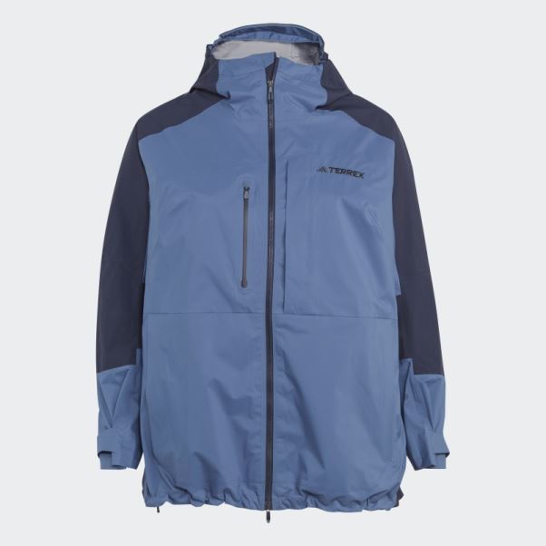 Veste De Randonnée Adidas Terrex Xploric Rain.rdy (taille Plus) Acier