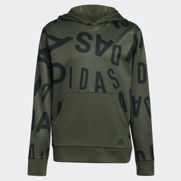 Adidas Sweat à Capuche Vert Oxide Lineage Love