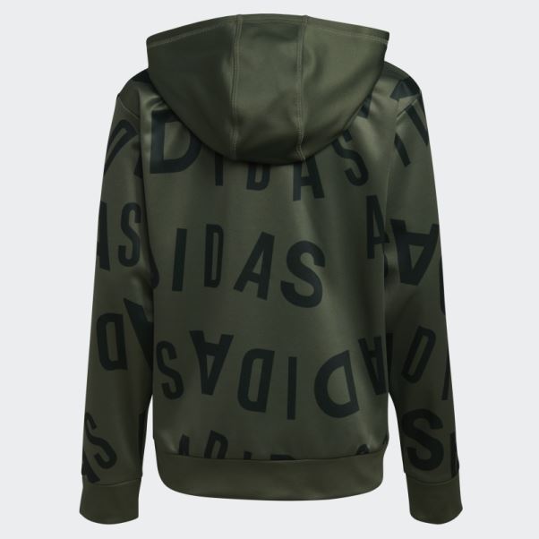 Adidas Sweat à Capuche Vert Oxide Lineage Love