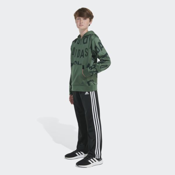 Adidas Sweat à Capuche Vert Oxide Lineage Love