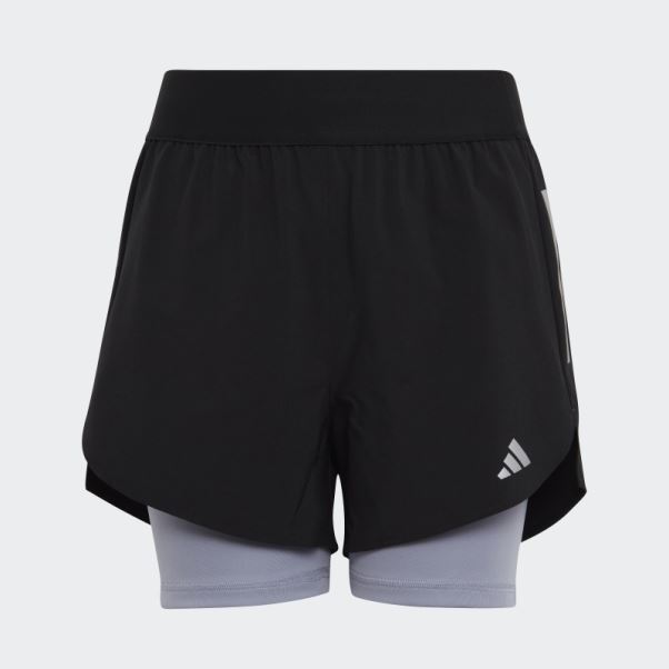 Short Tissé Deux En Un Aeroready Noir Adidas