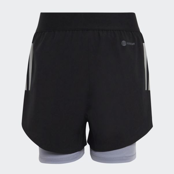 Short Tissé Deux En Un Aeroready Noir Adidas
