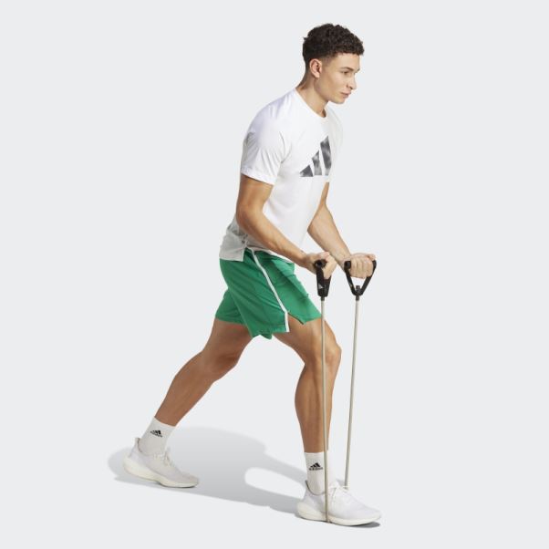Short De Base D'entraînement Adidas Court Vert