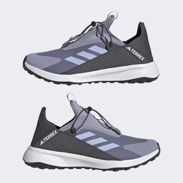 Argent Violet Adidas Terrex Voyager 21 Slip-on Heat.rdy Chaussures De Voyage