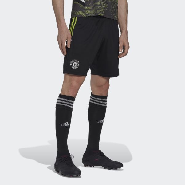 Short D'entrainement Adidas Manchester United Condivo 22 Noir