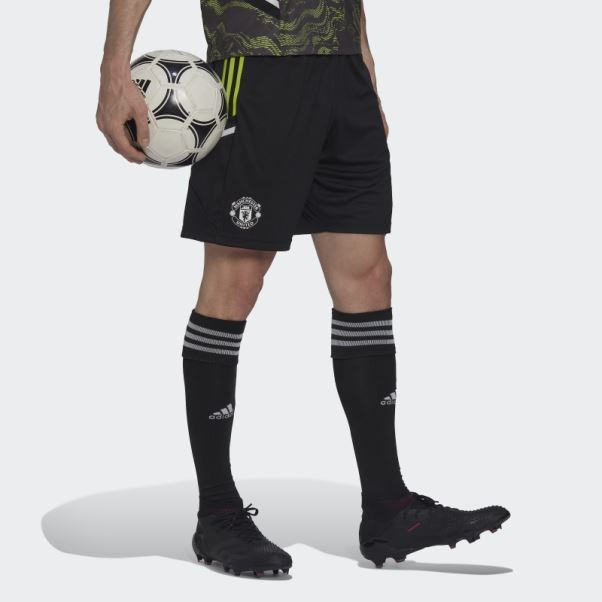 Short D'entrainement Adidas Manchester United Condivo 22 Noir