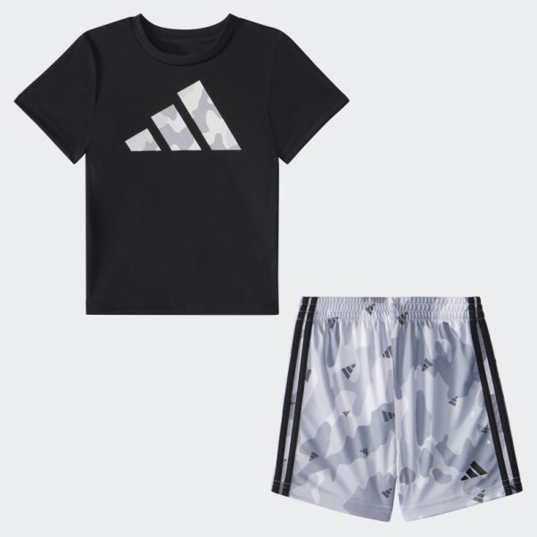 Short Adidas Ibpoly Tee Camo Aop Noir