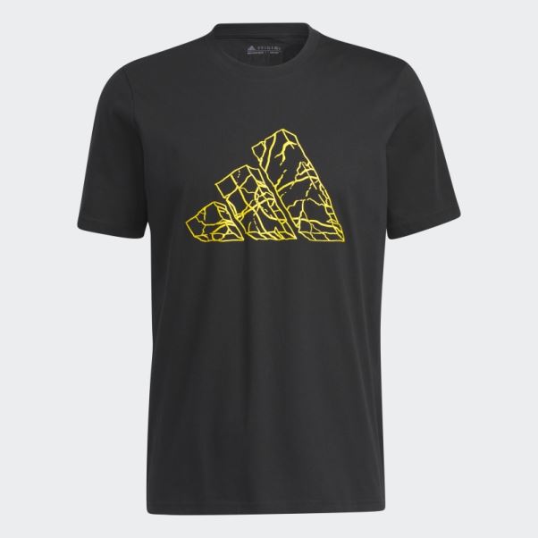 Adidas Pass Rock Basketball Graphique Tee Noir