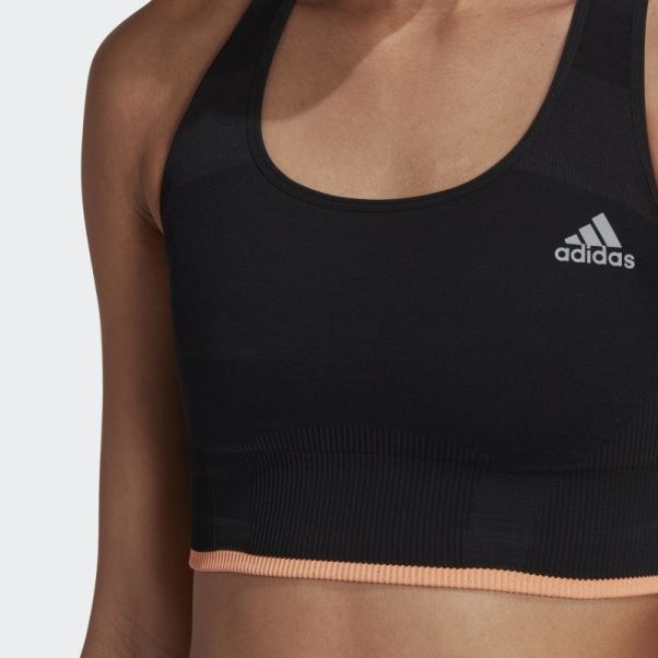 Soutien-gorge En Laine Mérinos Sans Couture Adidas Running Medium-support Noir