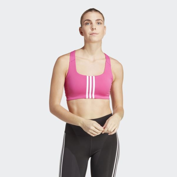 Soutien-gorge D'entraînement à Maintien Moyen Adidas Fuchsia Powerimpact