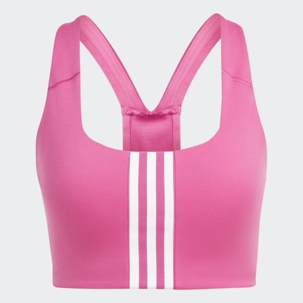 Soutien-gorge D'entraînement à Maintien Moyen Adidas Fuchsia Powerimpact
